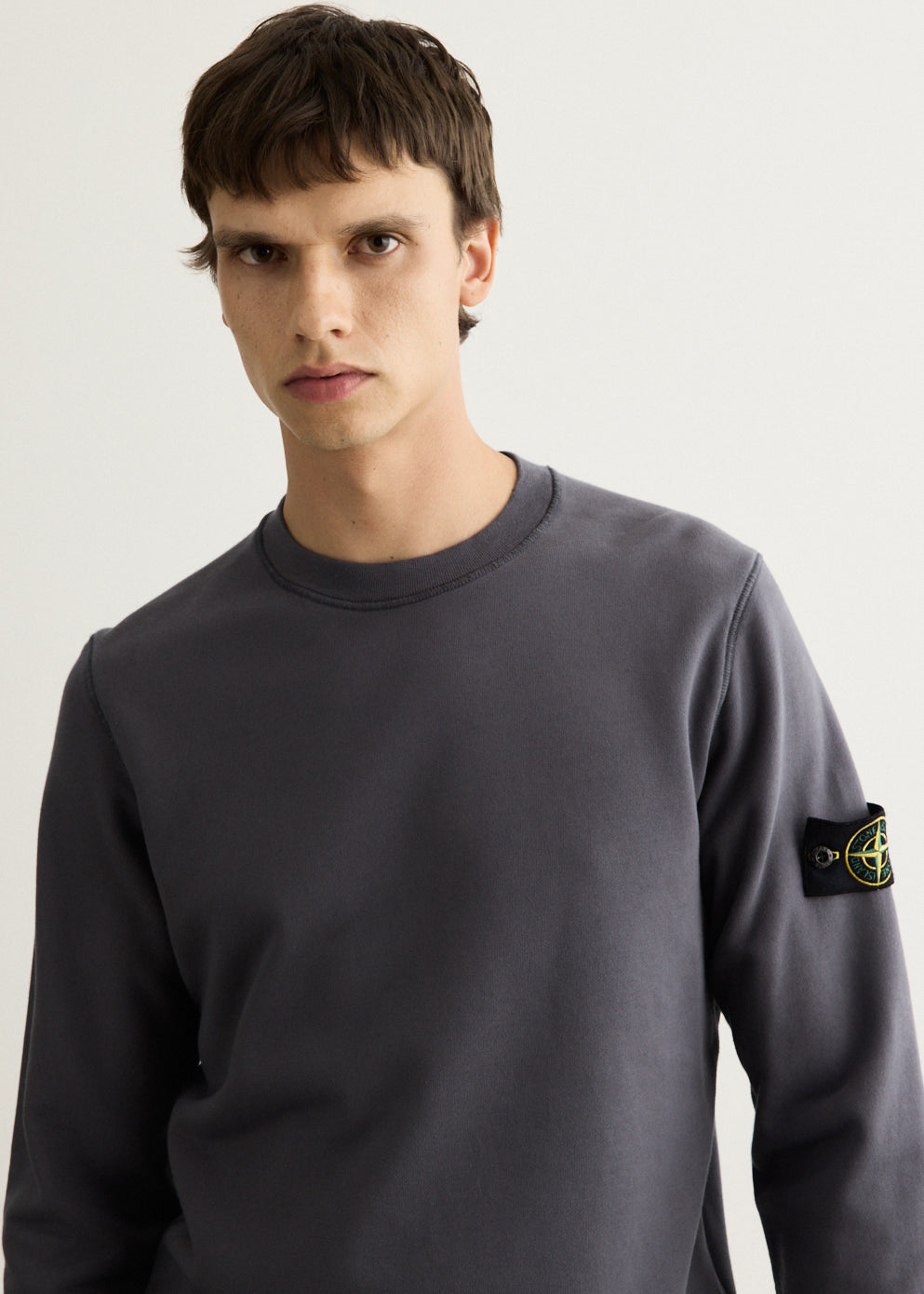 Organic Cotton Fleece Garment Dyed Crew Sweatshirt
