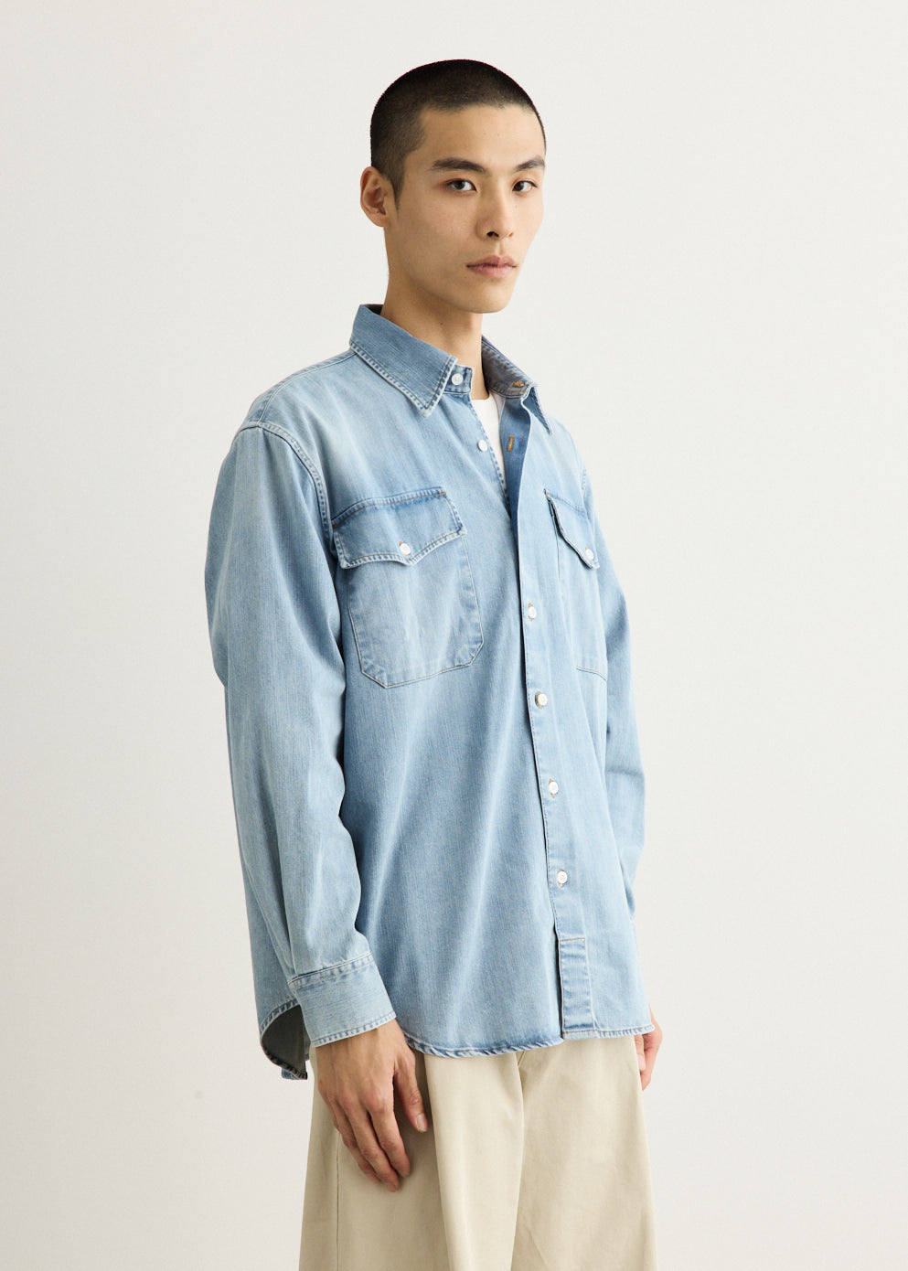 Washed Denim Utility Hugo Shirt