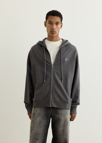 Bold Fox Head Patch Full Zip Oversized Hoodie