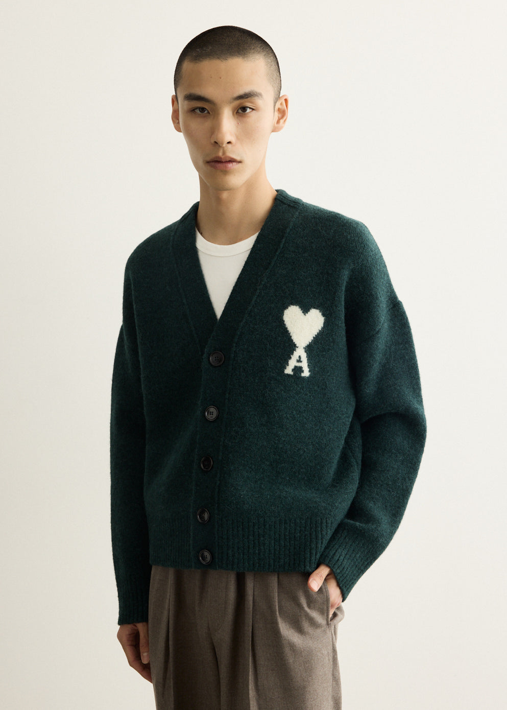 Cardigan With Contrasted Ami De Coeur