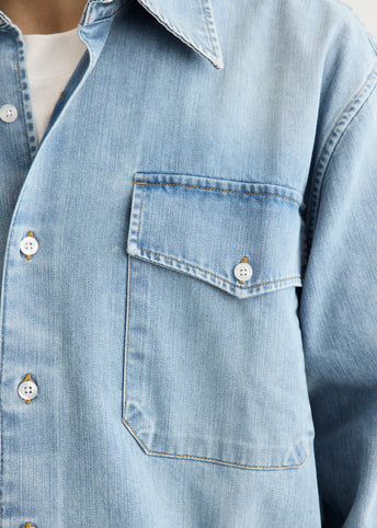 Washed Denim Utility Hugo Shirt