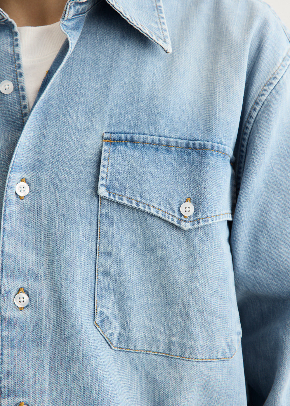 Washed Denim Utility Hugo Shirt