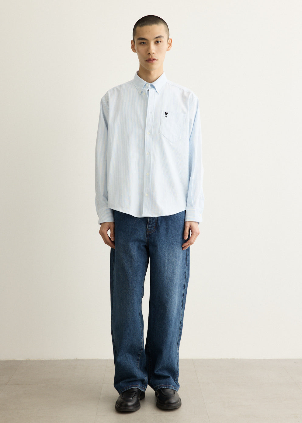 Boxy Embroidered Ami de Coeur Shirt