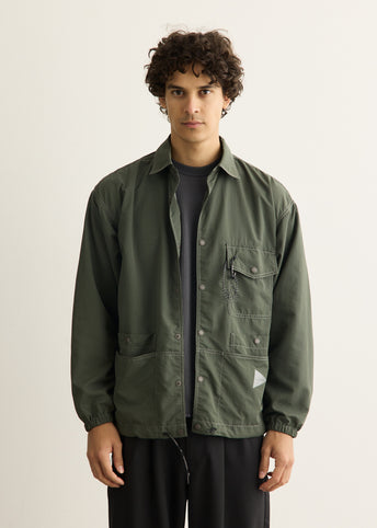 Crinkled Nylon Shirt Jacket