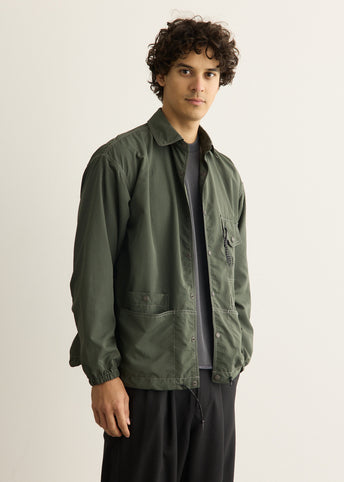 Crinkled Nylon Shirt Jacket