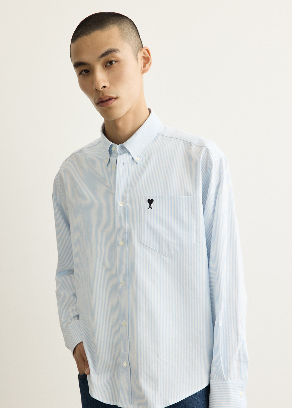 Boxy Embroidered Ami de Coeur Shirt