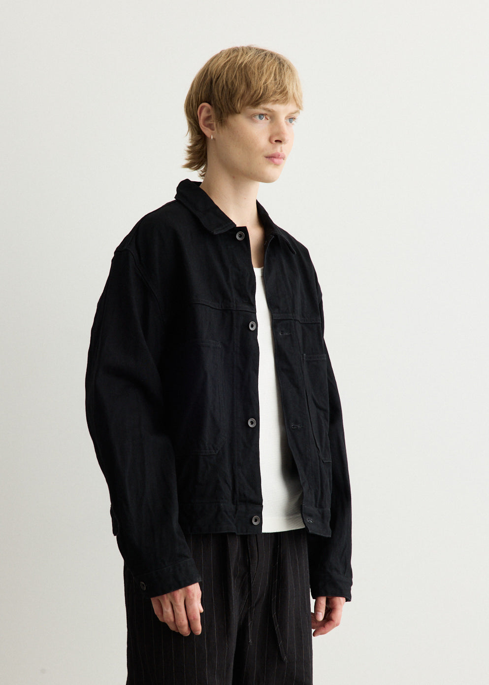 Crinkle Denim Jacket