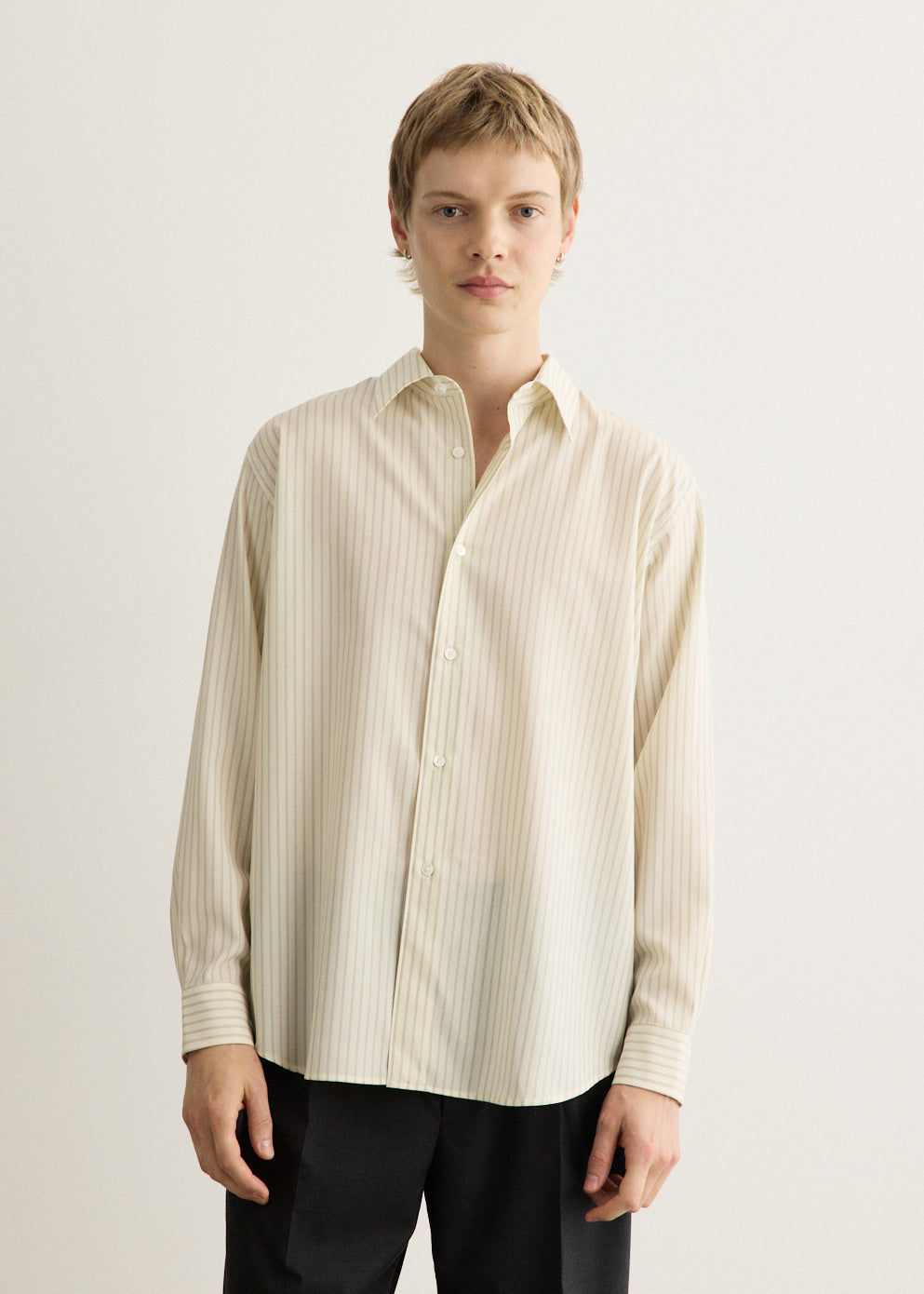 Super Fine Wool Stripe Shirt