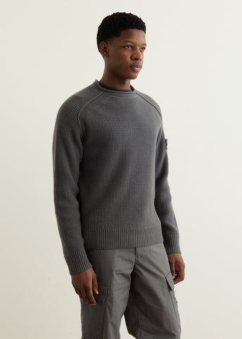 Ghost Mock Neck Wool Waffle Knit