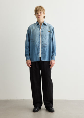 8oz Denim Thunderbird Husky Western Shirt