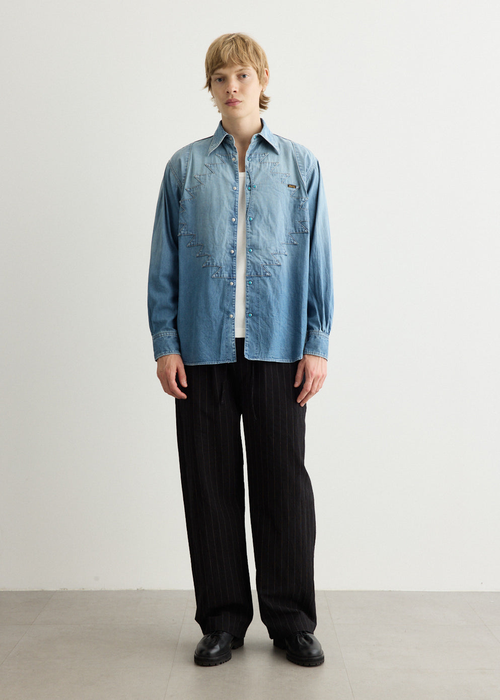 8oz Denim Thunderbird Husky Western Shirt