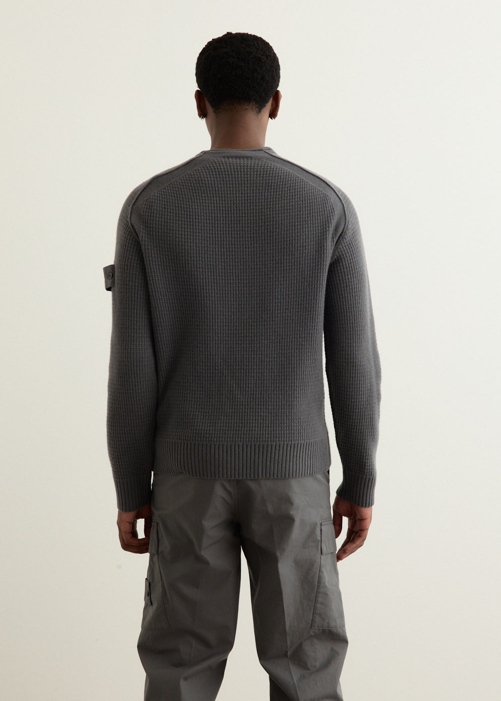 Ghost Mock Neck Wool Waffle Knit