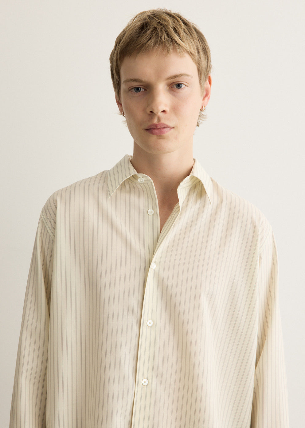 Super Fine Wool Stripe Shirt