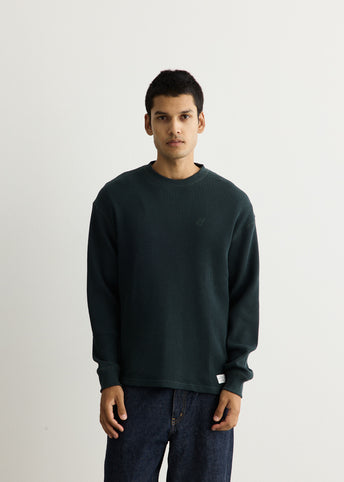 Alex Heavy Waffle Relaxed Long Sleeve T-Shirt