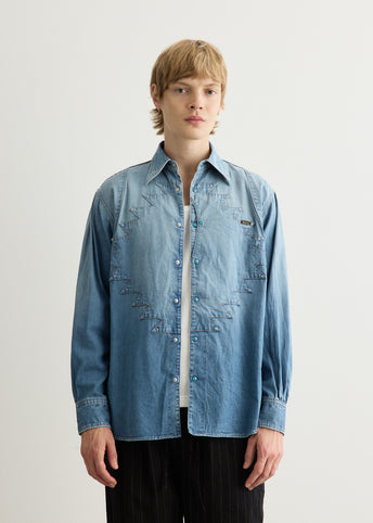 8oz Denim Thunderbird Husky Western Shirt