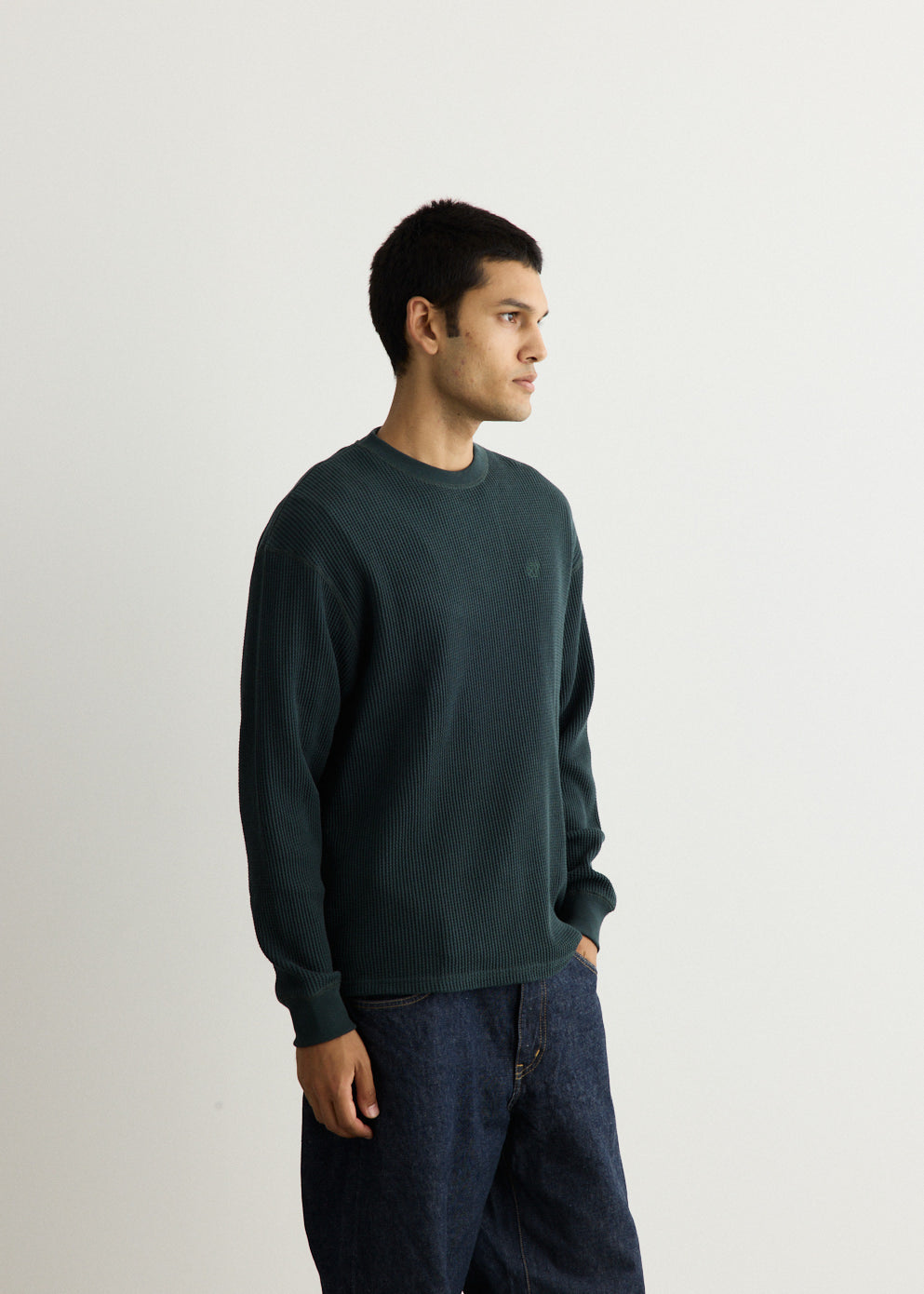 Alex Heavy Waffle Relaxed Long Sleeve T-Shirt