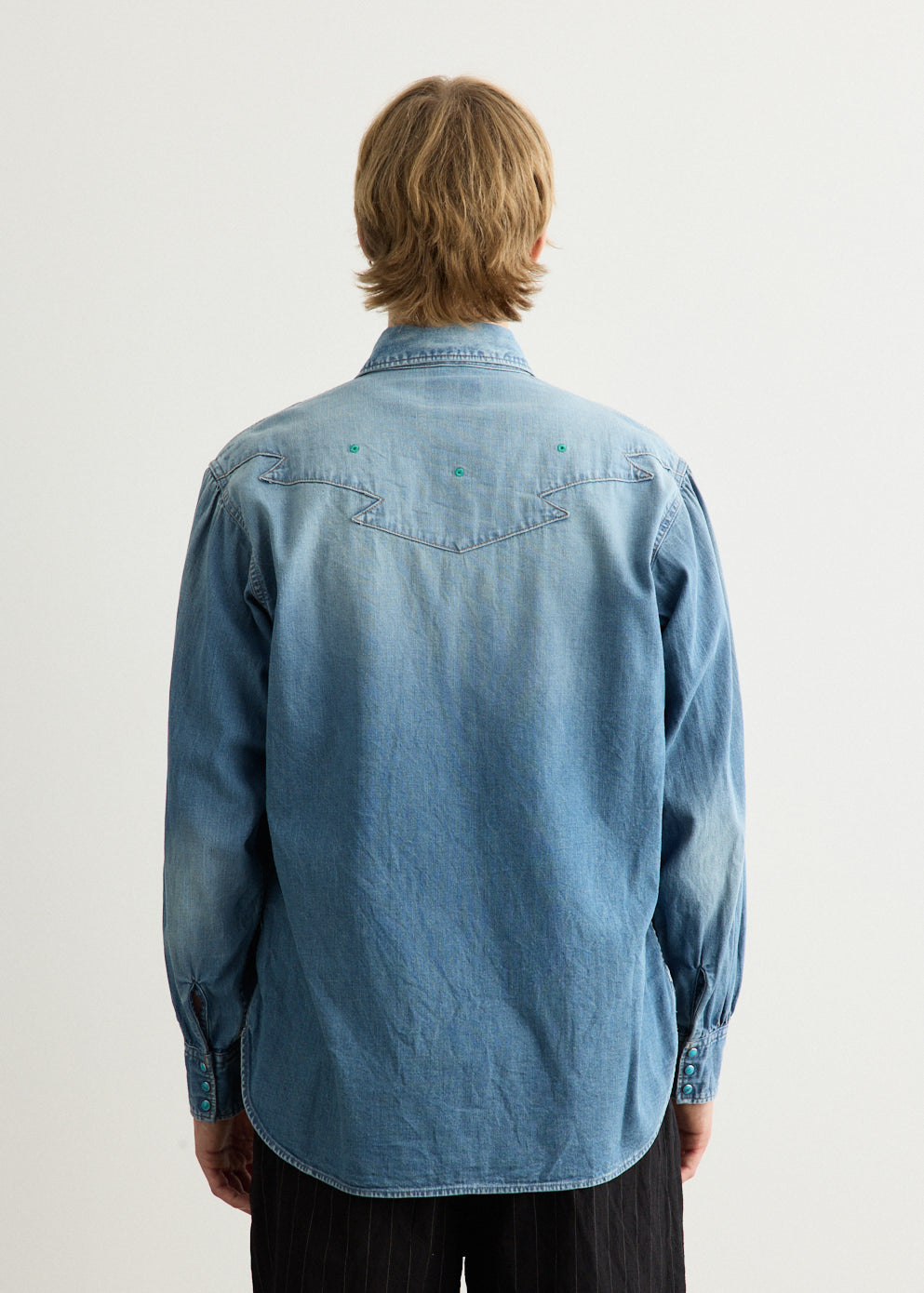 8oz Denim Thunderbird Husky Western Shirt