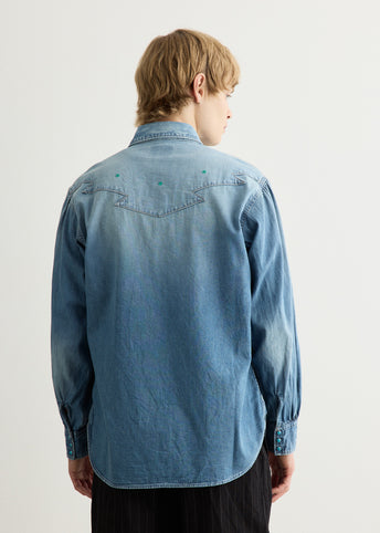 8oz Denim Thunderbird Husky Western Shirt