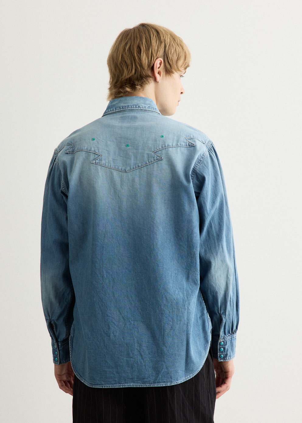 8oz Denim Thunderbird Husky Western Shirt