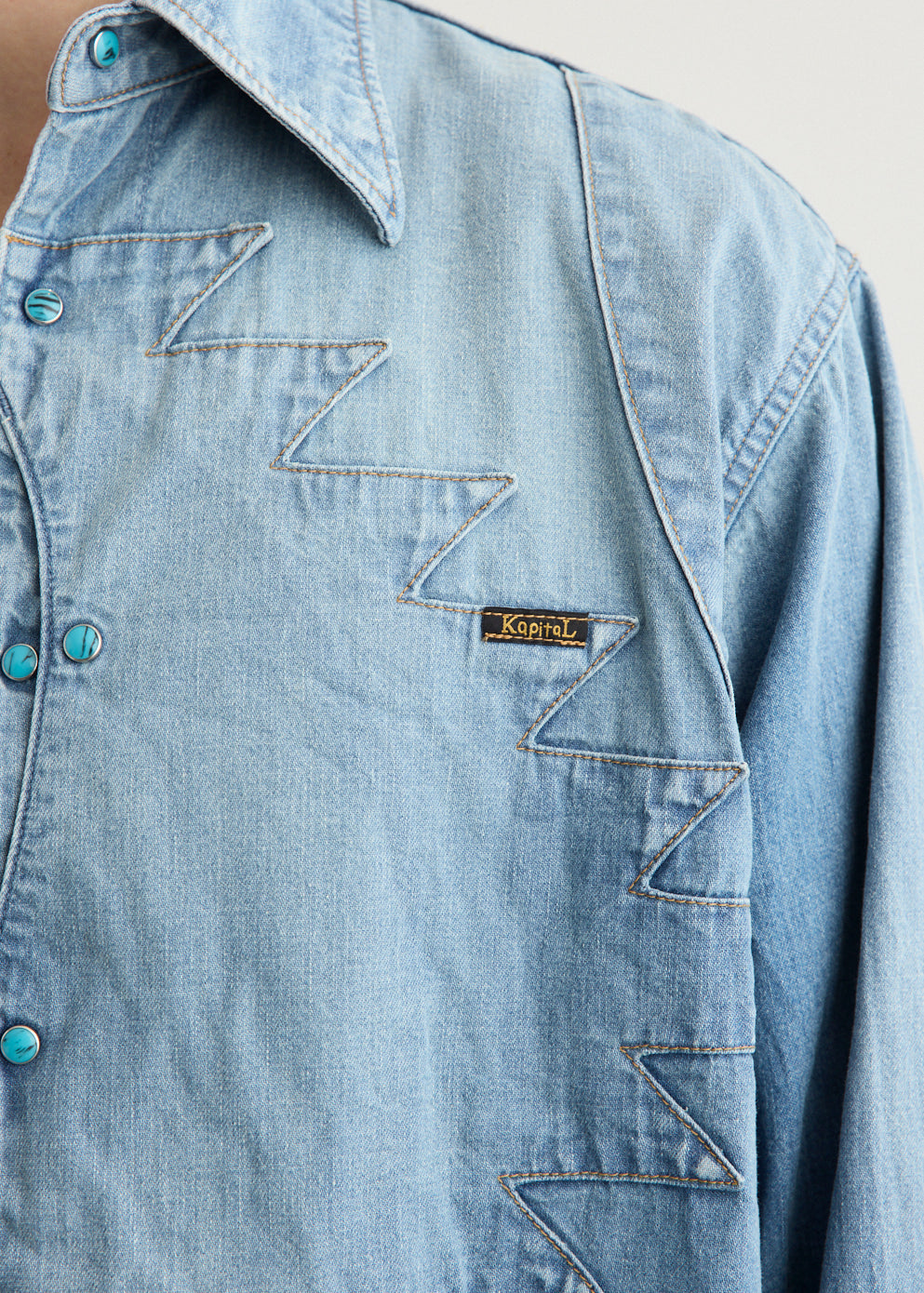 8oz Denim Thunderbird Husky Western Shirt