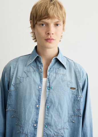 8oz Denim Thunderbird Husky Western Shirt