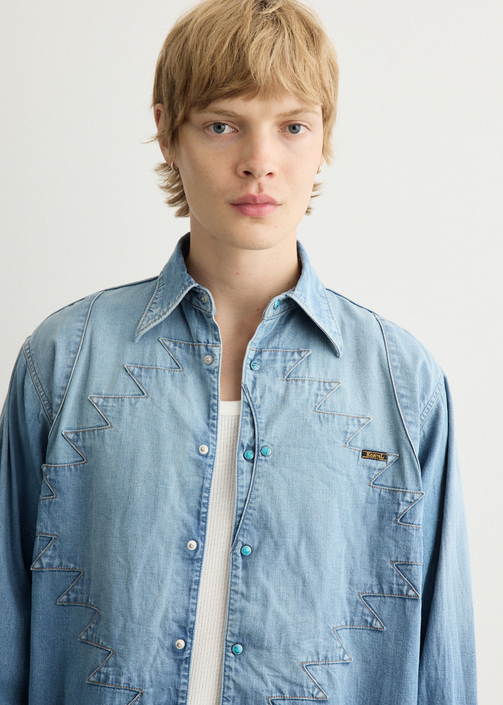 8oz Denim Thunderbird Husky Western Shirt