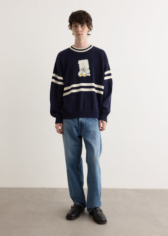 5G Cotton Knit PECKISH RAINBOWY IVY Crew Sweater