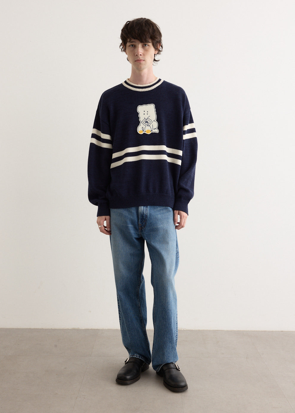 5G Cotton Knit PECKISH RAINBOWY IVY Crew Sweater