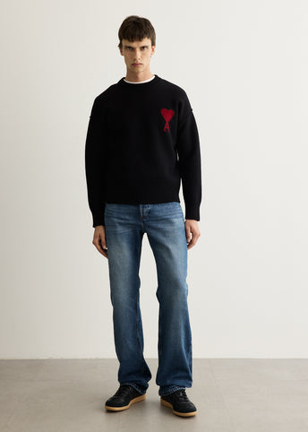 Crewneck Sweater With Contrasted Logo
