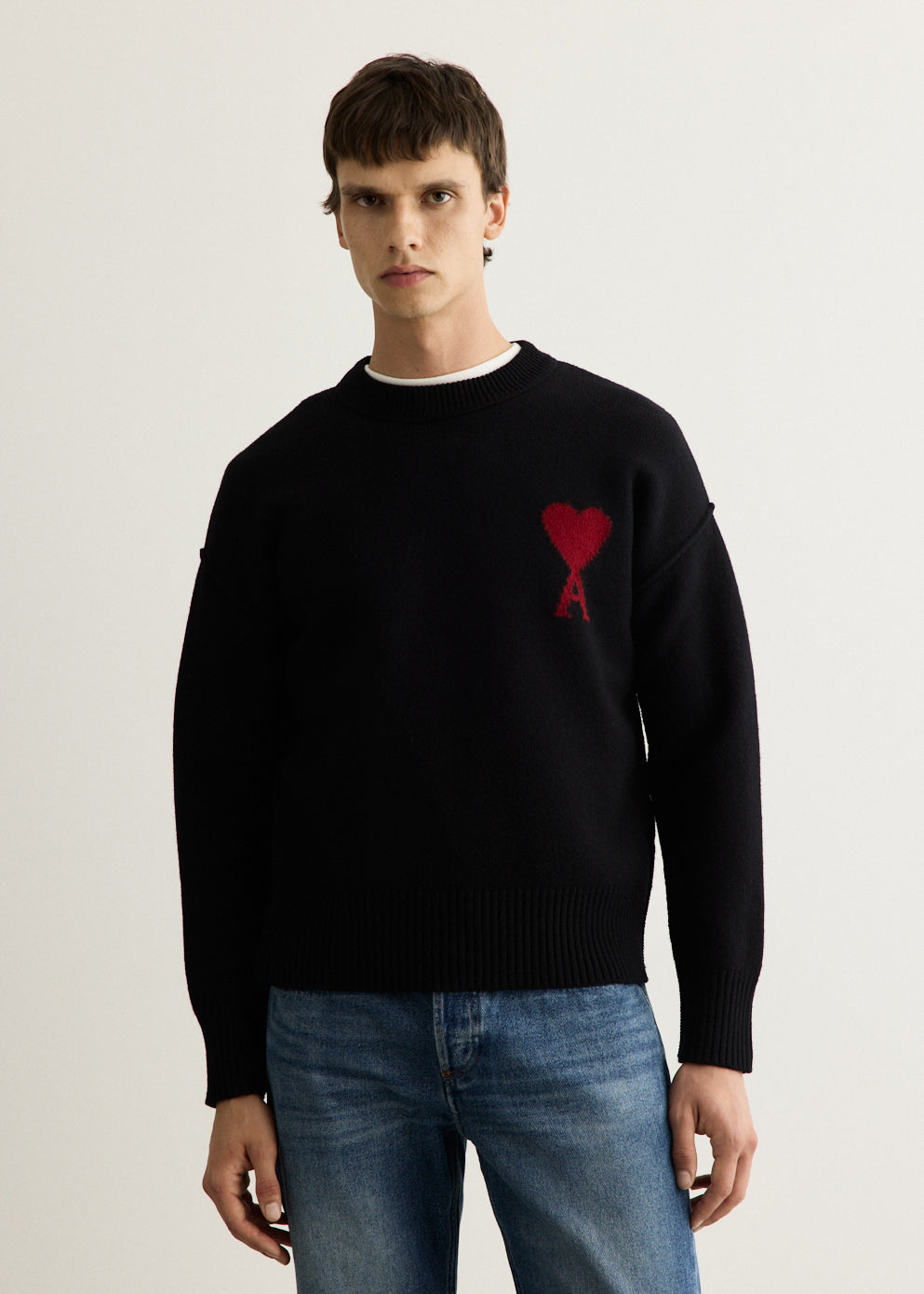 Crewneck Sweater With Contrasted Logo