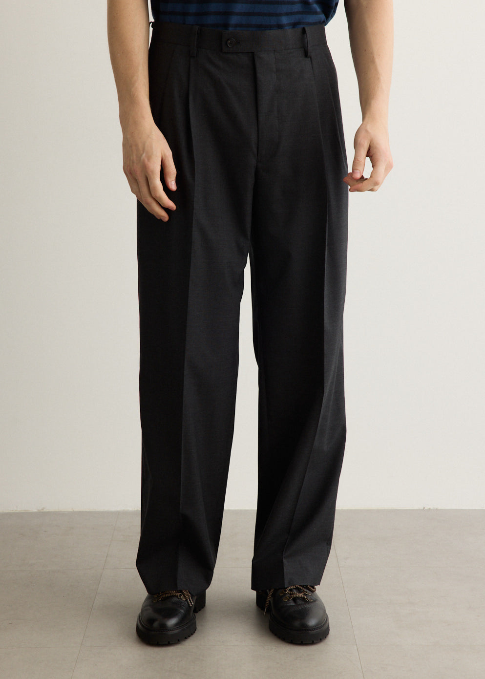 Ultra Fine Tropical Wool Two-Tuck Slacks