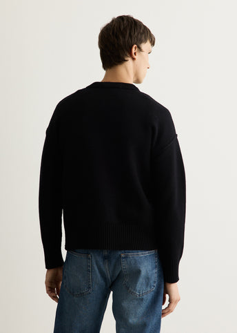 Crewneck Sweater With Contrasted Logo