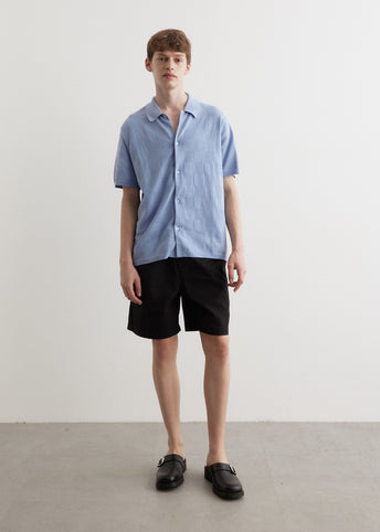 Kenneth Checkerboard Knit Short Sleeve Shirt