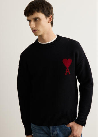 Crewneck Sweater With Contrasted Logo