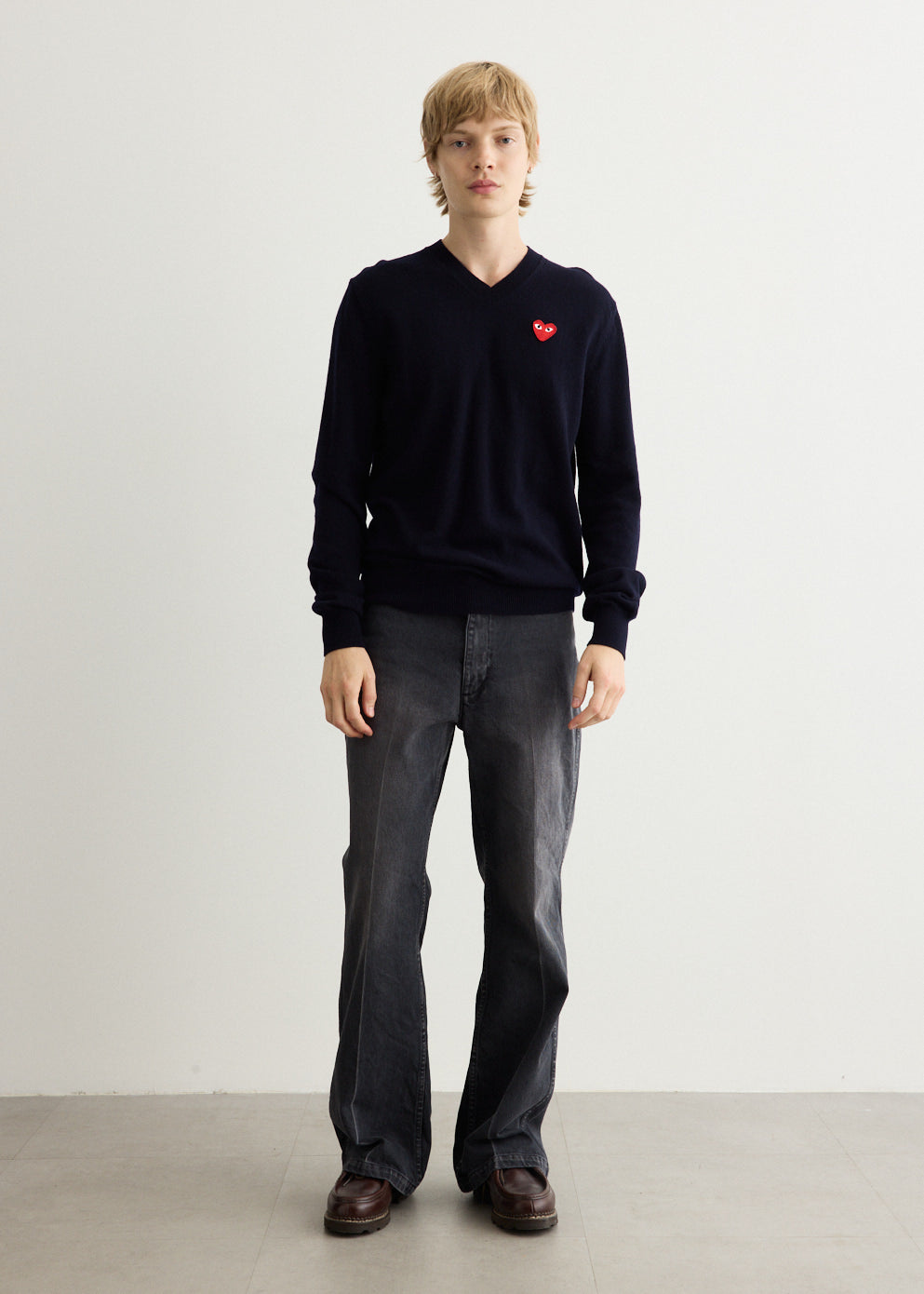 Red Heart V-Neck Sweater