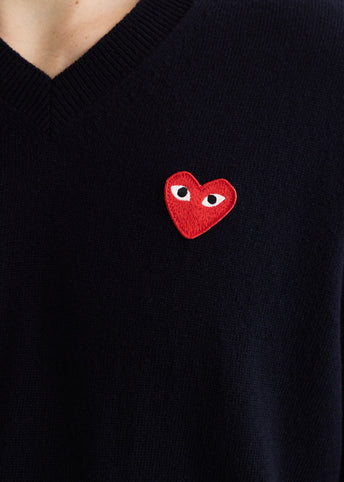 Red Heart V-Neck Sweater