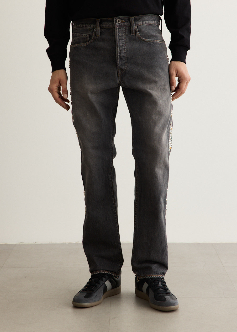14oz BLK Denim 5P MONKEY CISCO (STUDS)