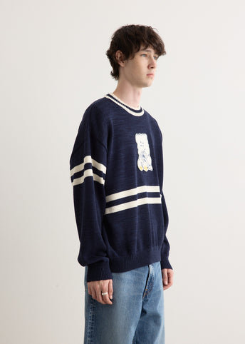 5G Cotton Knit PECKISH RAINBOWY IVY Crew Sweater