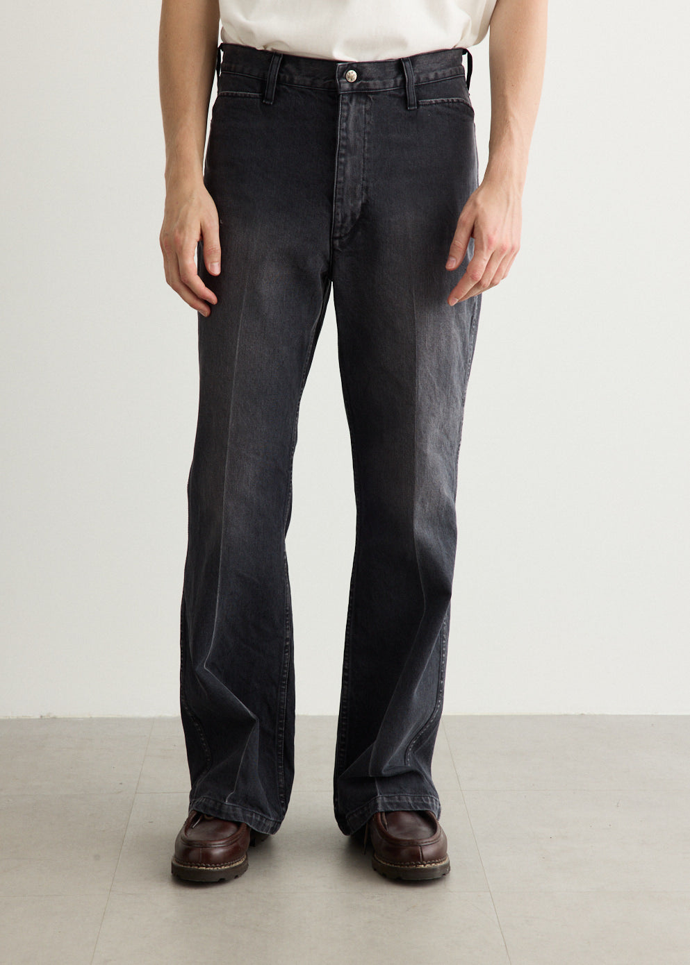 14oz BLKxBLK Denim 5P FRISKO Jeans (Center Pleat)