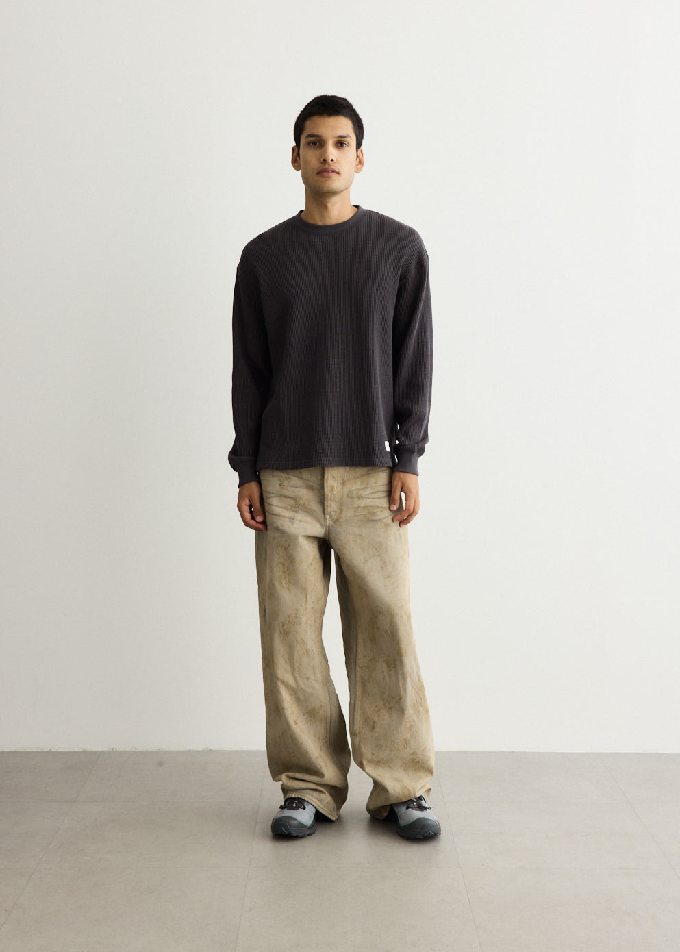 Alex Heavy Waffle Relaxed Long Sleeve T-Shirt