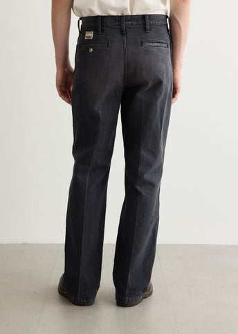 14oz BLKxBLK Denim 5P FRISKO Jeans (Center Pleat)