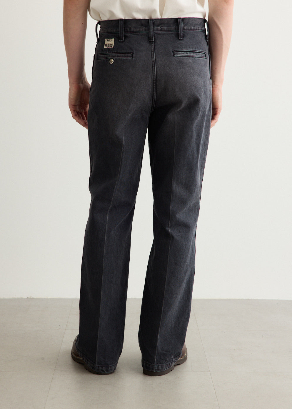 14oz BLKxBLK Denim 5P FRISKO Jeans (Center Pleat)