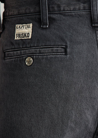 14oz BLKxBLK Denim 5P FRISKO Jeans (Center Pleat)