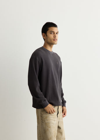 Alex Heavy Waffle Relaxed Long Sleeve T-Shirt