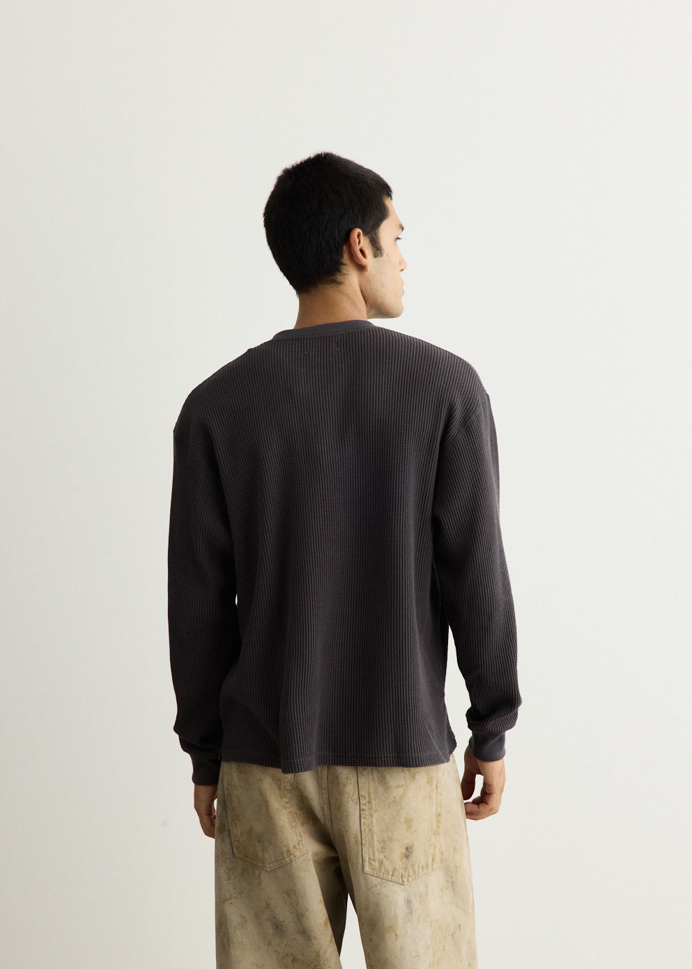 Alex Heavy Waffle Relaxed Long Sleeve T-Shirt