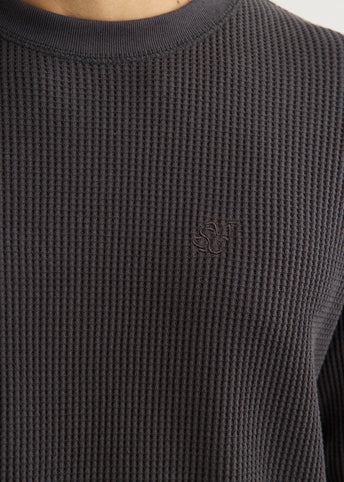 Alex Heavy Waffle Relaxed Long Sleeve T-Shirt