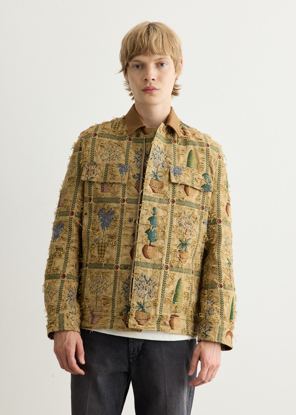 Gobelin Weave Jacquard Jacket