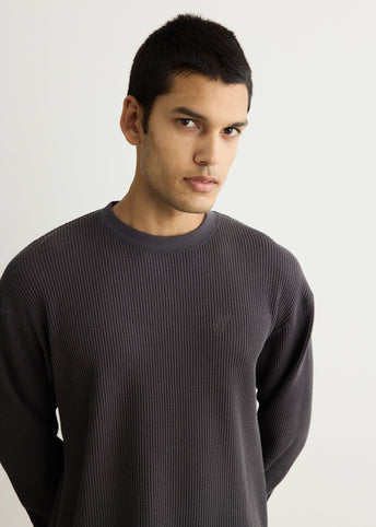 Alex Heavy Waffle Relaxed Long Sleeve T-Shirt