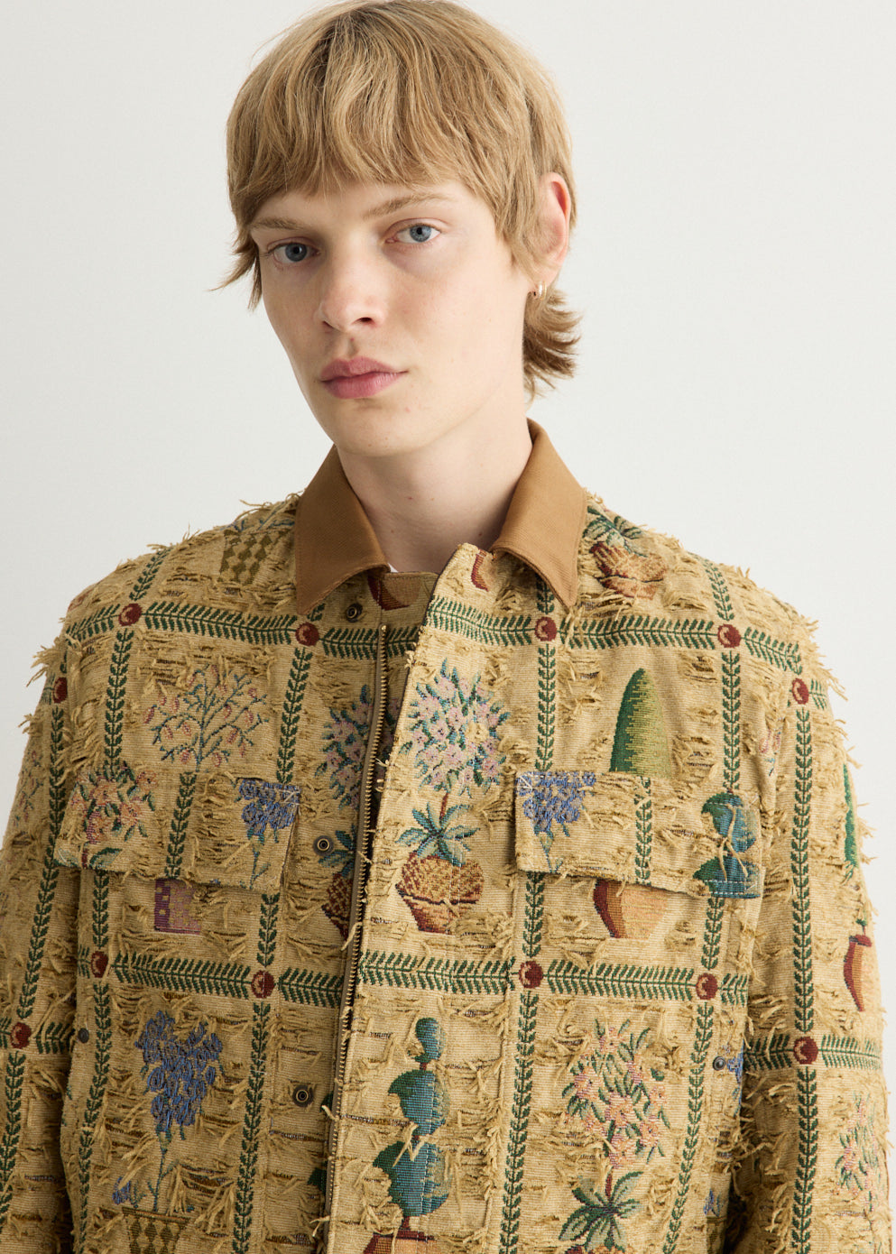 Gobelin Weave Jacquard Jacket