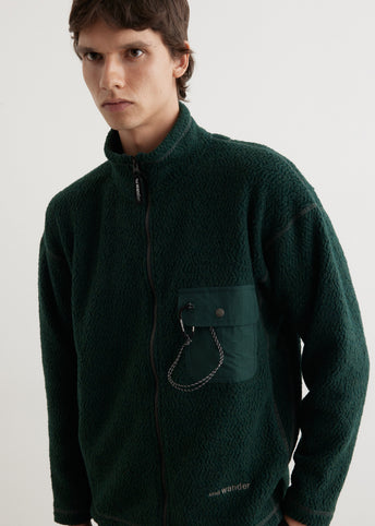 Wool Jacquard Stand Zip